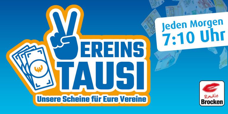 Flyer vom Vereinstausi Spiel vom Radio Brocken